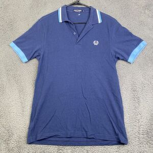 Fred Perry Polo Shirt Mens M Blue Twin Tipped Preppy Casual